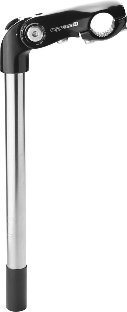 Stuurpen Ergotec Kobra verstelbaar RVS 22,2 / 300x90 / 25,4 mm - zwart/zilver