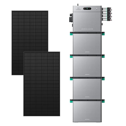 Zendure SolarFlow 2400 Pro - SolarFlow 2400 Pro (2.4 kWh) / 4*AB3000L (11.52 kWh) / 2*450W Bifacial Panel (1170Wp Max)