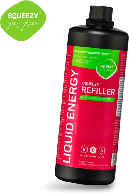 Squeezy Liquid Energy 1000ml Refiller Watermeloen