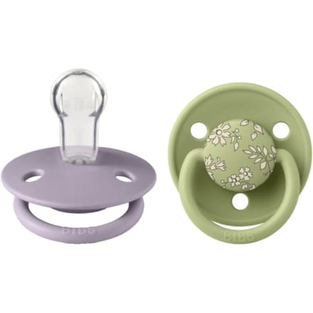 BIBS De Lux Ronde Siliconen Speen Set 2 stuks 0-36m Sage & Capel