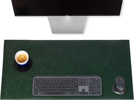 Brute Strength - Luxe Bureau Onderlegger Kunstleer - Groen - Bureau Organizer - 80x40 cm - Thuiswerken - Bureaumat - Kantoor accessoires - Computer mat