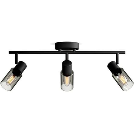 Philips Palms Spot - Plafondspot met drie lichtpunten - Met gerookt glas - Kleine fitting E14