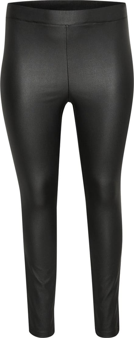 Kaffe Curve KCadina Long Coated Jeggings Dames Broek -Black Deep