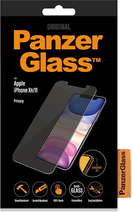 PanzerGlass Screenprotector geschikt voor Apple iPhone XR Glazen | PanzerGlass Standard Fit Screenprotector Privacy - Case Friendly
