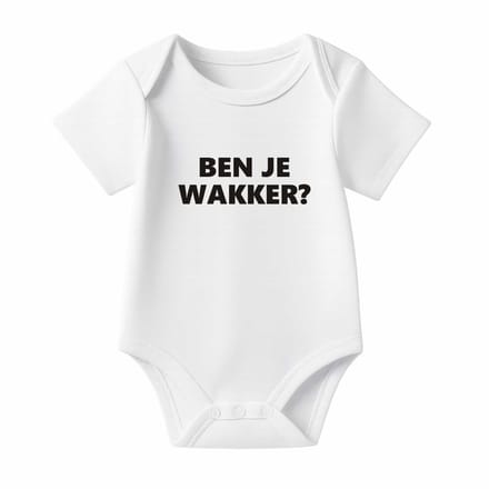Romper Ben je wakker? - wit - korte mouw