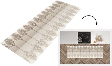 Keukenloper - Loper keuken - Design - Bomen - Bos - 150x50 cm - Keukenloper vinyl