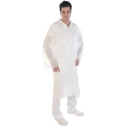 10 stofjassen »Hygostar« 120/150 cm, polyethyleen, waterdicht, wit