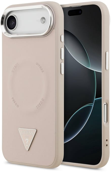 Guess Triangle Logo geschikt voor iPhone Air hoesje MagSafe compatibel - Roze