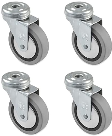 Meubelwielen 60 mm met Kogellagers en Maximale Belasting van 25 kg