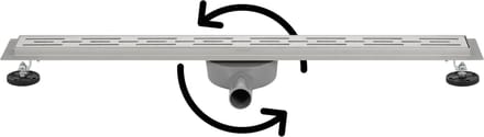 Saqu Twist Drain complete douchegoot inclusief rooster 70cm RVS