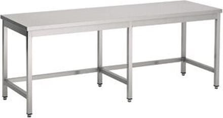 Werktafel | open onderstel | 200cm | RVS | Combisteel | 7812.0162