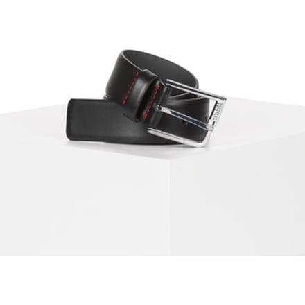 HUGO Leren riem Glonn Sz35 Leather Belt W95 Black zwart