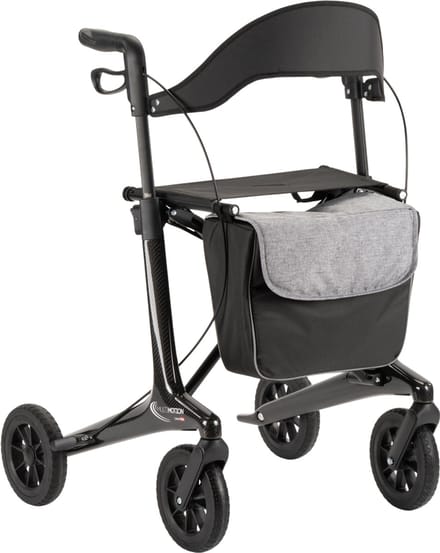 MultiMotion - Carbon rollator maat M - 5,5 kg - Softwielen - Carbonkleur