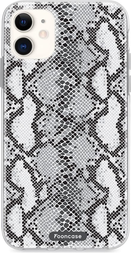 Fooncase Hoesje Geschikt voor iPhone 12 Mini - Shockproof Case - Back Cover / Soft Case - Snake it / Slangen print