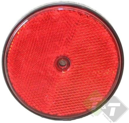 Reflector Rood, rond 85mm, E3 gekeurd