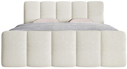 Boxspringbed Manitoba - Bouclé stof - 180 x 200 cm - Crème