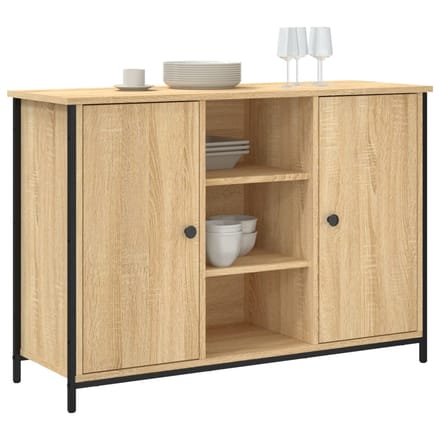 vidaXL - Dressoir - 100x35x70 - cm - bewerkt - hout - sonoma - eikenkleurig