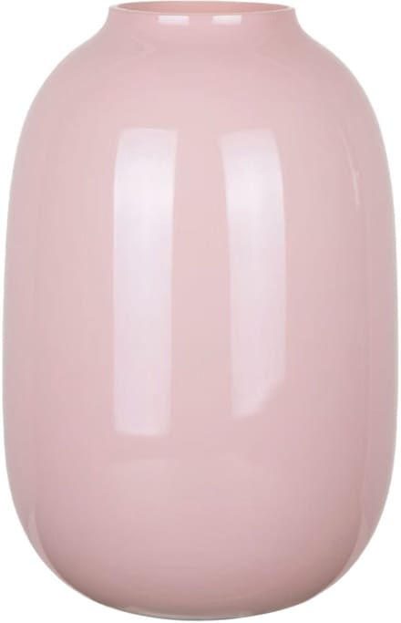 Mega Collections Bloemenvaas Oval Beauty - roze - glas - D19 x H30 cm