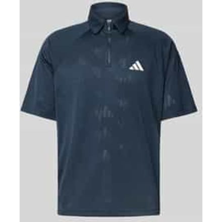 Regular fit poloshirt met logo en ritssluiting