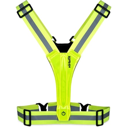 VirtuFit Reflecterend Hardloopvest met LED - Hardloop Verlichting - Geel - Hardloophesje - Veiligheidsvest