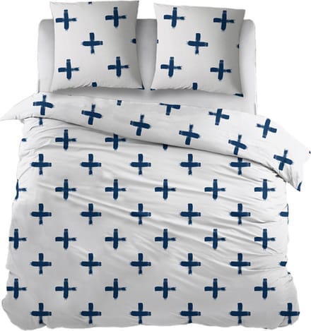 Snoozing Aida Dekbedovertrek - Extra breed - 260x200/220 cm - Blauw