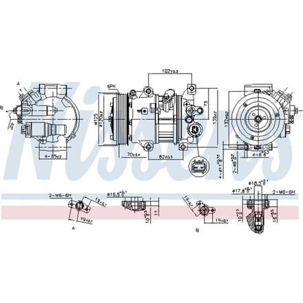 Compressor airconditioning NISSENS 890650