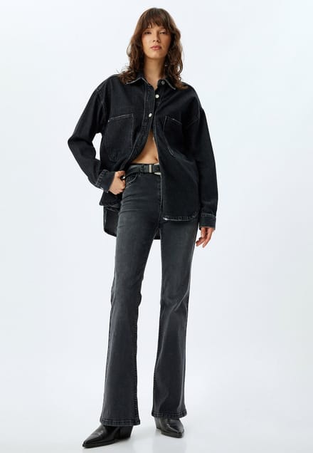 Hoge taille Flare Jeansbroek