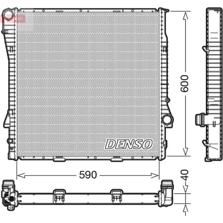 Radiator, motorkoeling DENSO DRM05112