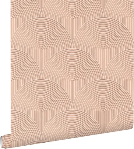 ESTAhome behang 3D-motief perzik roze - 50 x 900 cm - 131103