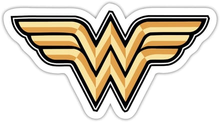 DC Comics Wonder Woman Origineel Logo Sticker Maat S (max. 10 x 10cm)
