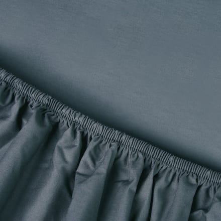 Kayori Kai Splittopper Hoeslaken Katoen - 200x200-210cm - Denim