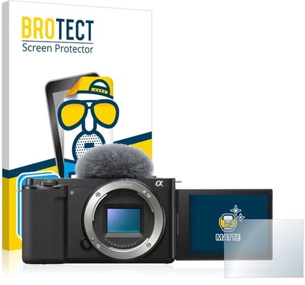 BROTECT - Screenprotector voor Sony Alpha ZV-E10 - Folie Beschermfolie matte 2 Stuks