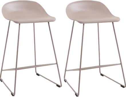 Bronx71® Scandinavische Barkruk Ellen taupe 66cm - Barkrukken set van 2 - barstoel