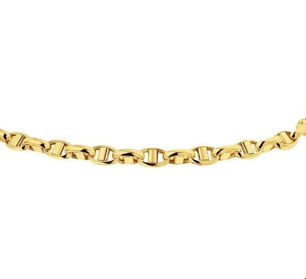 The Jewelry Collection Ketting Anker 3,5 mm 45 cm - Geelgoud