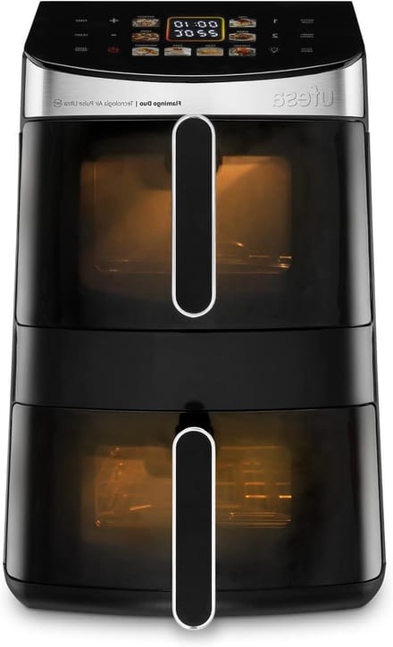 Heteluchtfriteuse - Dubbele Lade - Snelle Maaltijden - DualZone Heat - 115L Capaciteit - Zwart