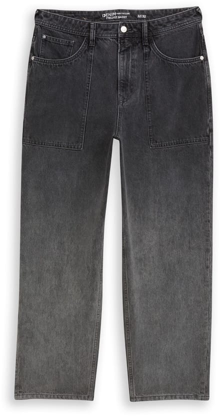 Tom Tailor Denim - TTELLIOT BAGGY jeans - Maat 32/32 - black grey gradient denim