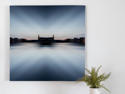 Amsterdam by night | Amsterdam by Night | Kunst - 100x100 centimeter op Canvas | Foto op Canvas