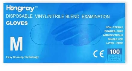Melkerhandschoenen Nitrile blauw M