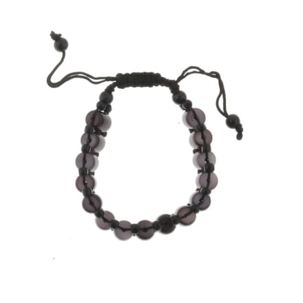 Behave Armband - paars - zwart - kralen - unisex - verstelbaar