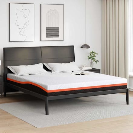 vidaXL - Matras - Wit - en - Zwart - 180 - x - 200 - cm - Jacquard - stof