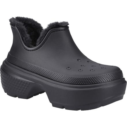 Crocs Stomp Lined Shorty Boot - Dames Platformlaarzen - Zwart - 42-43