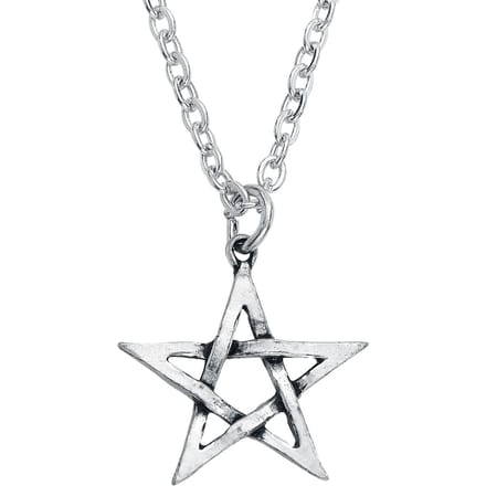 Alchemy Gothic - Gothic Halsketting - Pentagram - zilverkleurig