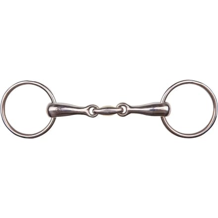 Dubbel snaffle bit voor massief roestvrij paard BR Equitation