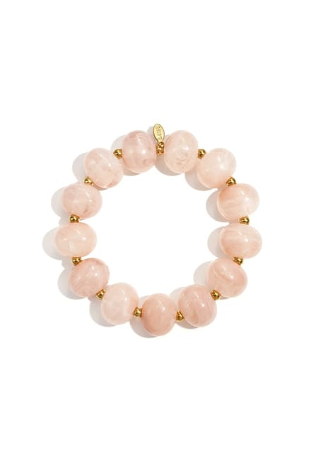 Elastieke kralenarmband met grote kralen