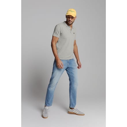 No Excess Polo Melange Grey Melange Maat: XL | Poloshirts Outlet | Heren | Grijs