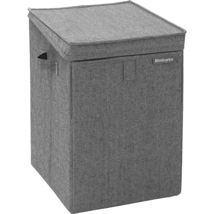 Brabantia Wasmand - met Deksel - Stapelbaar - 35 l - Pepper Black