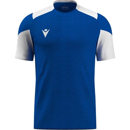 Macron Glory Golem Shirt Korte Mouw Heren - Royal / Wit | Maat: S