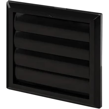 Sencys Overdrukrooster Lamel Ø150/160mm Kunststof Zwart