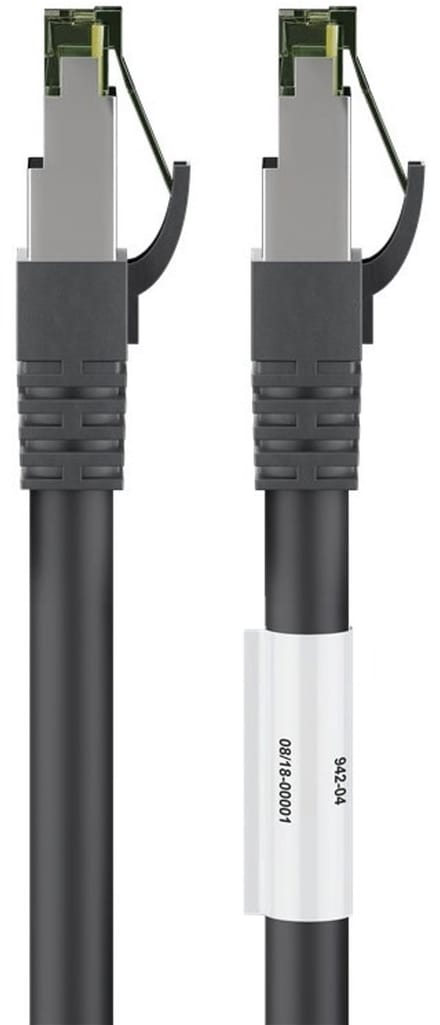Danicom Cat8 S/FTP (PIMF) patchkabel - 1 meter zwart - netwerkkabel - internetkabel - UTP kabel - RJ45 - 10000 mbit/s