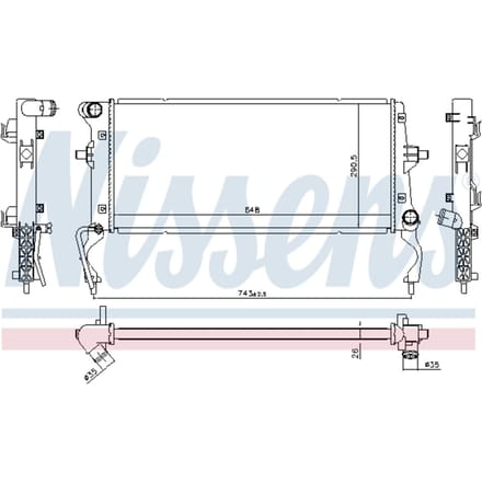Radiator, motorkoeling NISSENS 636728